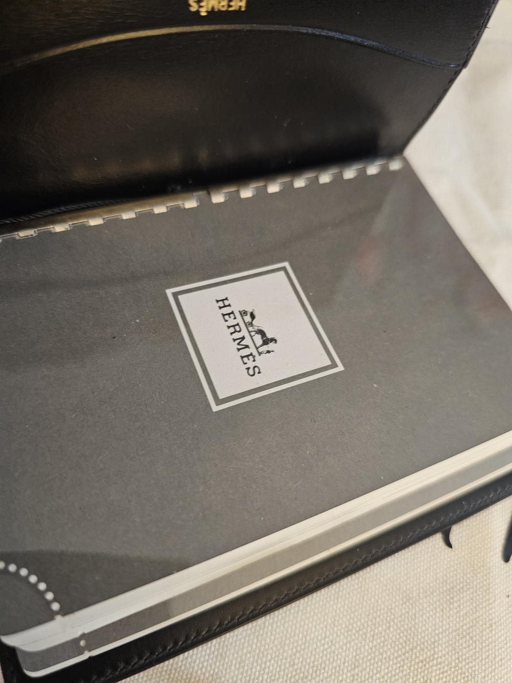 Hermes Black Planner Notebook for Home Office